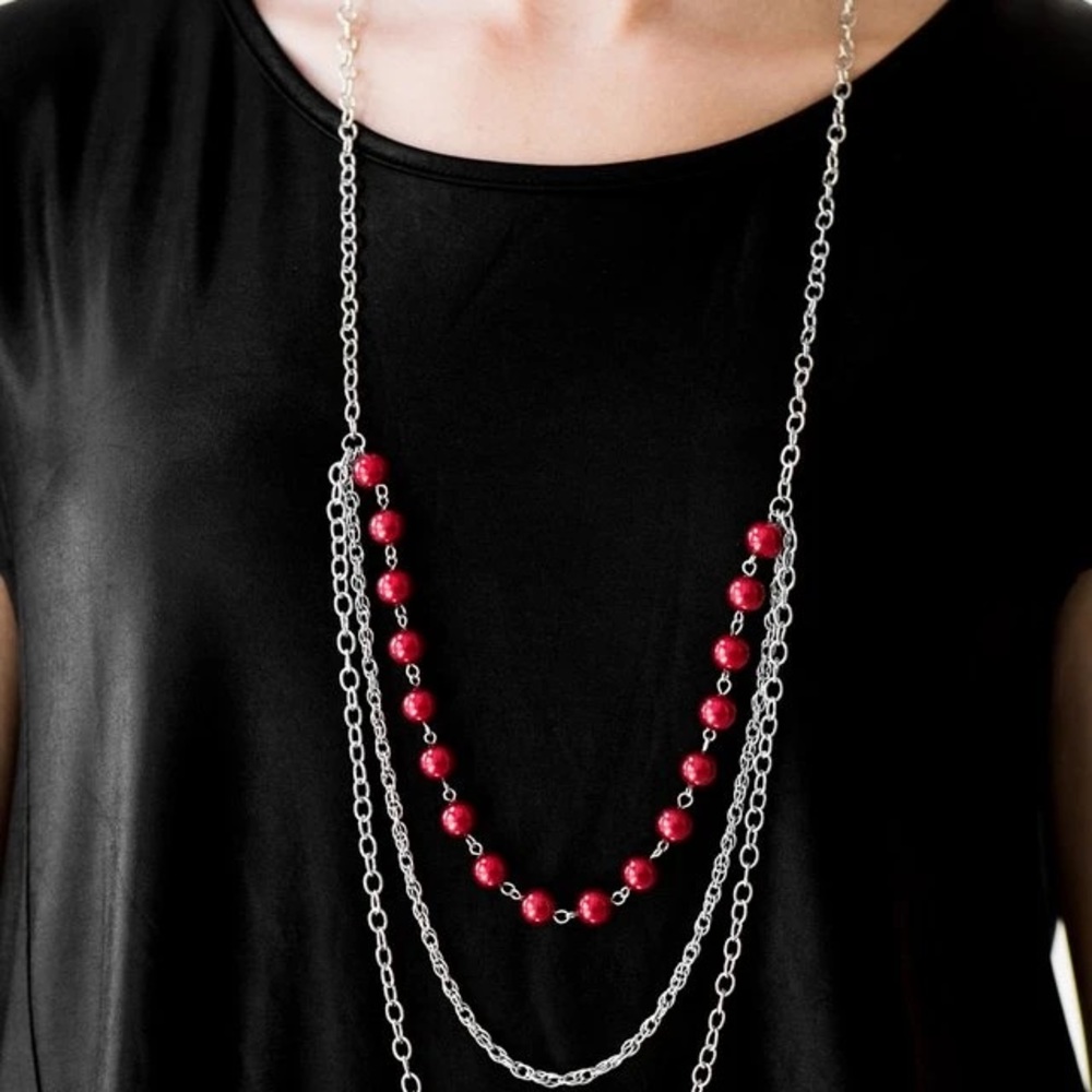 Paparazzi Right on the Money Red Necklace NWT